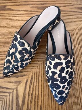 NEW Cole Haan PIper Mules - Ocelot